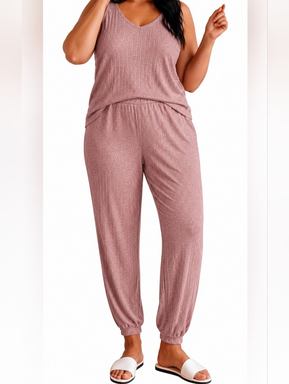 Ekouaer Women’s Pajamas Sleeveless Tank & Pants Set Loungewear PJ Size 2XL NWT